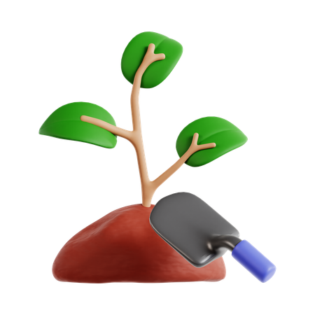 Planting  3D Icon