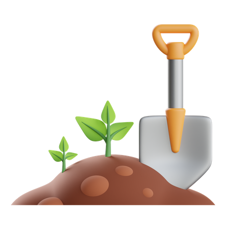 Planting  3D Illustration