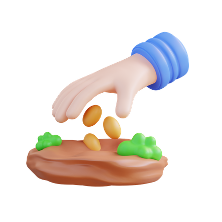 Planting Seeds  3D Icon