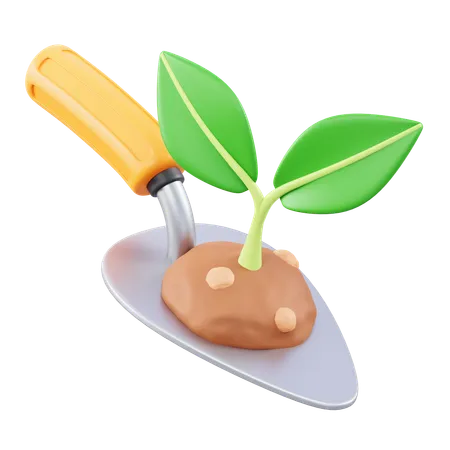 Plantando sementes  3D Icon