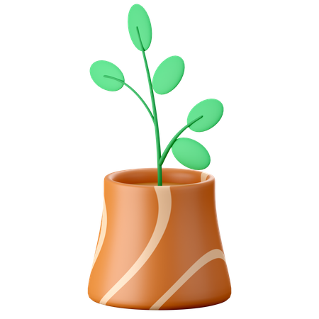 Plants Pot  3D Icon