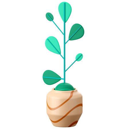 Plants Pot  3D Icon