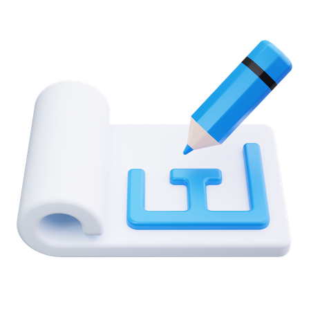 Planung  3D Icon