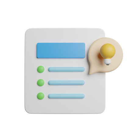 Planungsliste  3D Icon