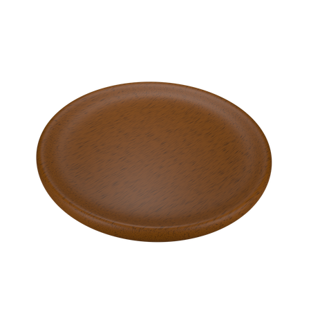 Assiette en bois  3D Icon