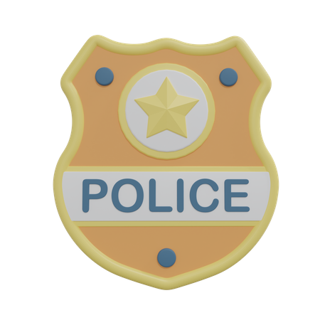 Plaque de policier  3D Icon