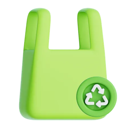 Plastic Bag Recycling  3D Icon