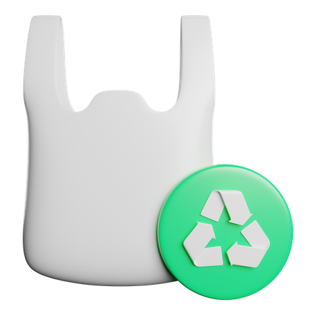 Plastic Bag Recycling  3D Icon