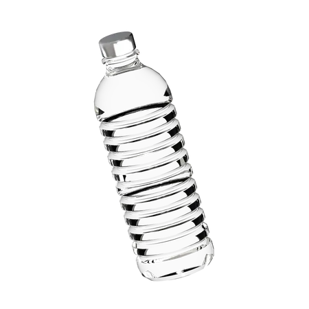 Transparent Plastic Bottle 3 D Illustration 3D Icon