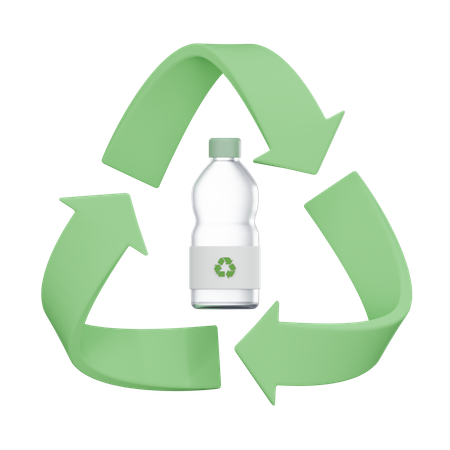 Plastic Bottle Recycle  3D Icon