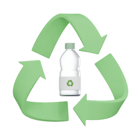 Plastic Bottle Recycle  3D Icon