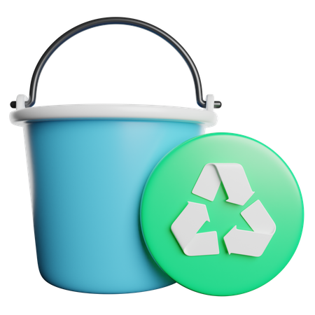 Plastic Bucket  3D Icon