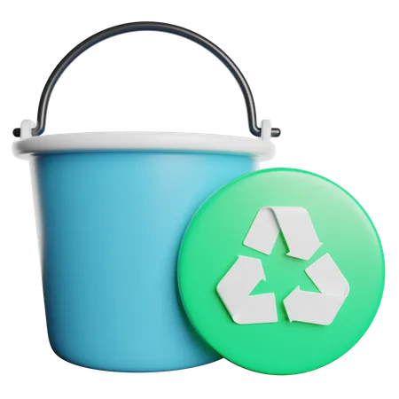 Plastic Bucket  3D Icon