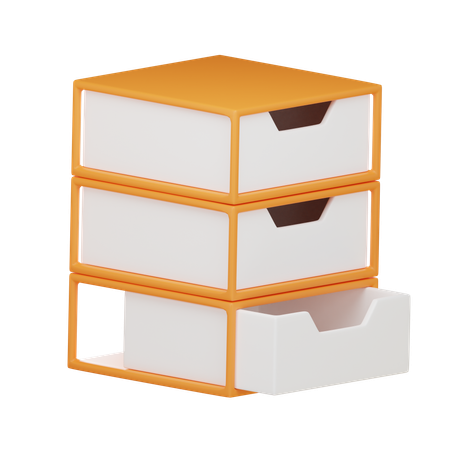 Plastic Drawer  3D Icon