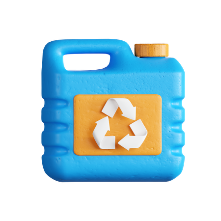 プラスチックジェリ缶のリサイクル  3D Icon