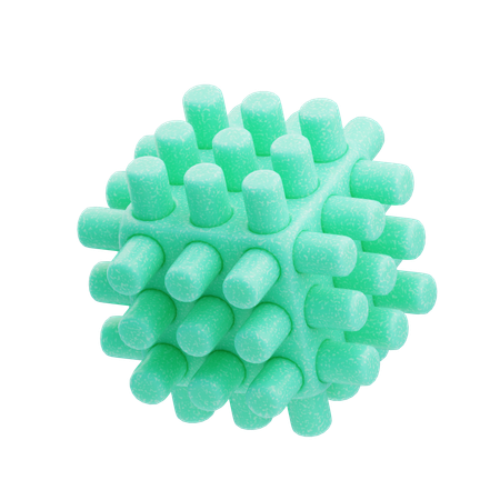 Plastic Resin Abstract Aqua Bubbled Cube  3D Icon