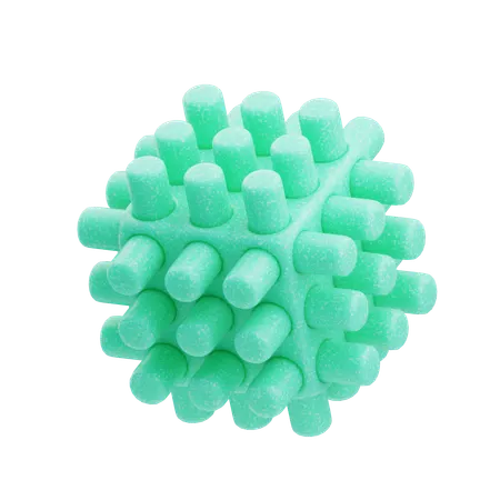 Plastic Resin Abstract Aqua Bubbled Cube  3D Icon