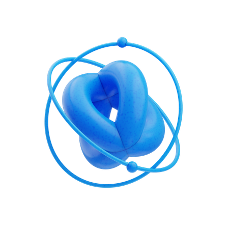 Plastic Resin Abstract Blue Grid Cube  3D Icon