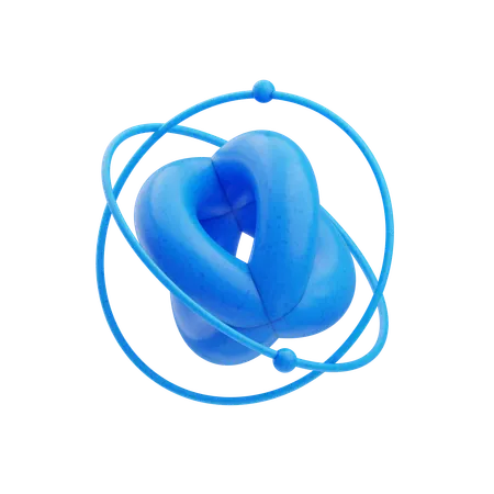 Plastic Resin Abstract Blue Grid Cube  3D Icon