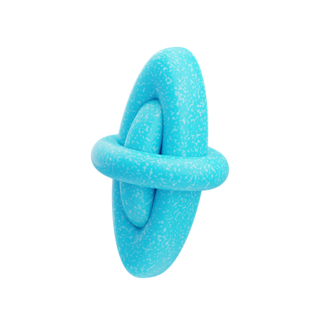 Plastic Resin Abstract Blue Layered Block  3D Icon