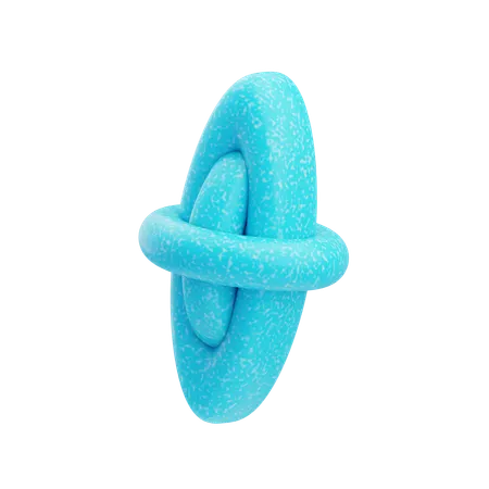 Plastic Resin Abstract Blue Layered Block  3D Icon
