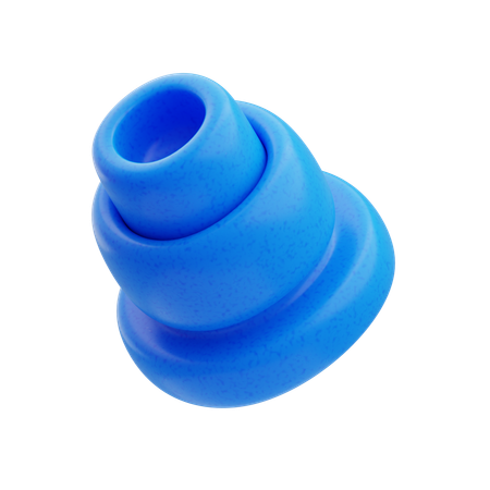 Plastic Resin Abstract Blue Perforated Sphere  3D Icon