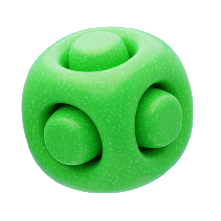 Plastic Resin Abstract Green Circular Axle  3D Icon