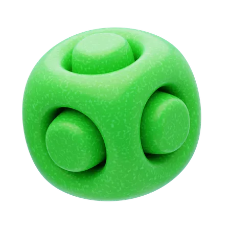 Plastic Resin Abstract Green Circular Axle  3D Icon