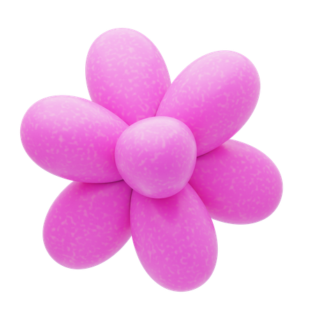 Plastic Resin Abstract Pink Petal Orb  3D Icon