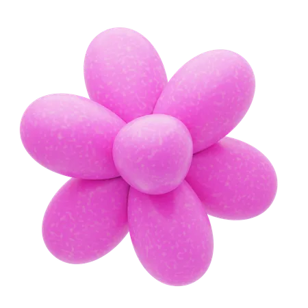 Plastic Resin Abstract Pink Petal Orb  3D Icon