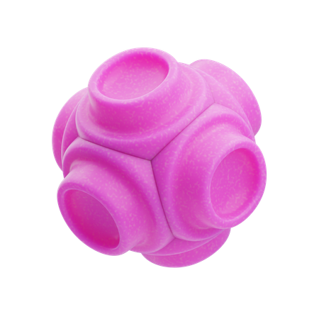 Plastic Resin Abstract Pink Textured Dice  3D Icon