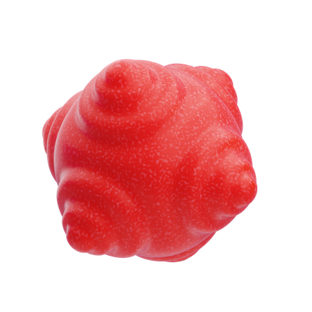Plastic Resin Abstract Red Open Frame Cube  3D Icon