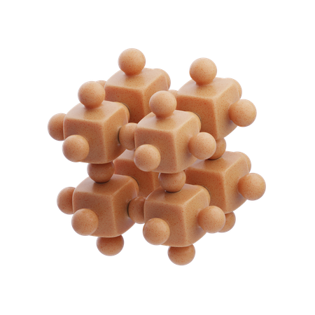 Plastic Resin Abstract Textured Beige Stack  3D Icon