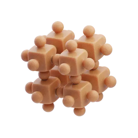 Plastic Resin Abstract Textured Beige Stack  3D Icon