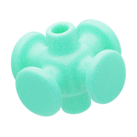 Plastic Resin Aqua Wheel Formation  3D Icon