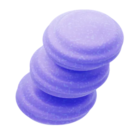 Plastic Resin Lavender Coin Stack  3D Icon