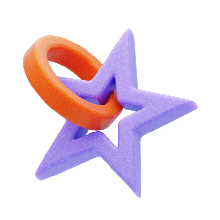 Plastic Resin Ring Star Fusion  3D Icon