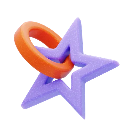 Plastic Resin Ring Star Fusion  3D Icon