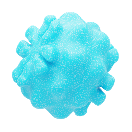 Plastic Resin Spiky Blue Orb  3D Icon