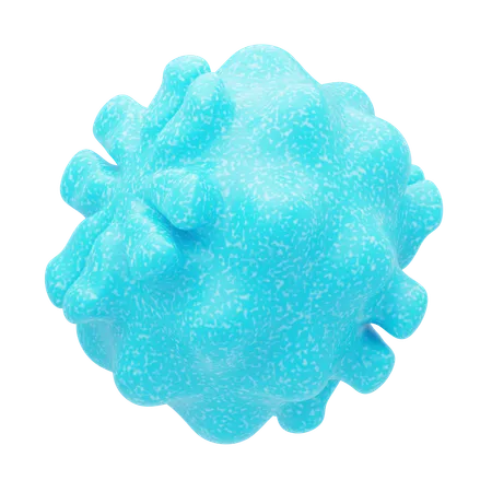 Plastic Resin Spiky Blue Orb  3D Icon