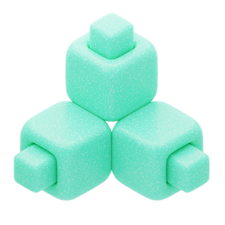 Plastic Resin Triangular Block Formation  3D Icon