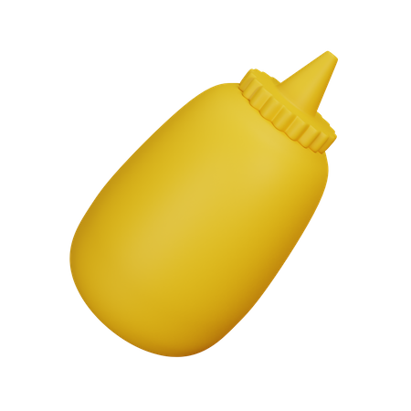 Plastic Sauce Bottle  3D Illustration