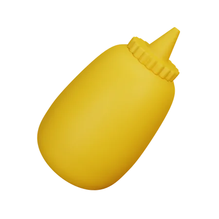 Plastic Sauce Bottle  3D Illustration