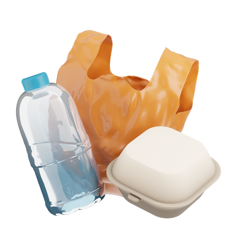 Plastic waste  3D Icon