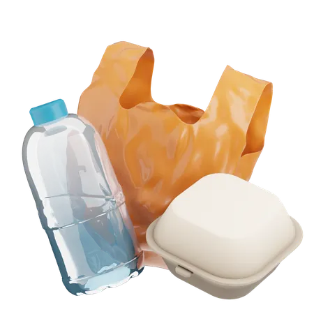Plastic waste  3D Icon