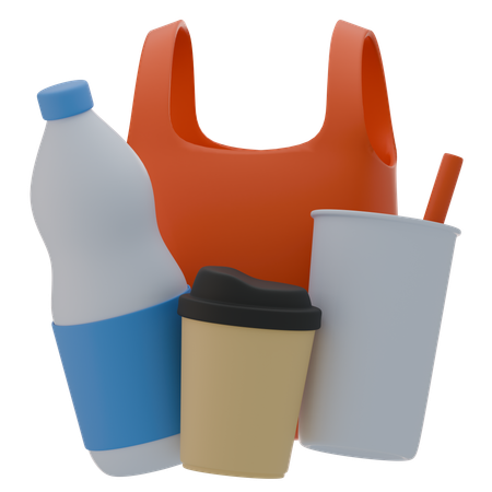 Plastic Waste  3D Icon