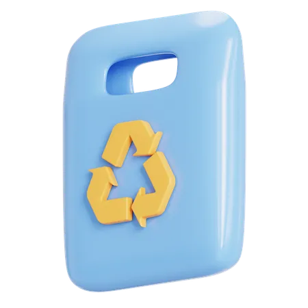 Plastico Biodegradable 3D Icon