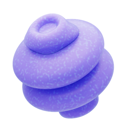 Disco espiral roxo de resina plástica  3D Icon