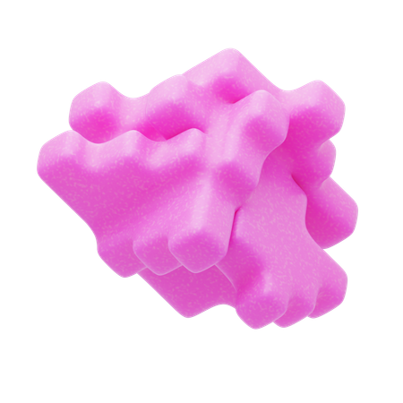 Pile géométrique rose en résine plastique  3D Icon