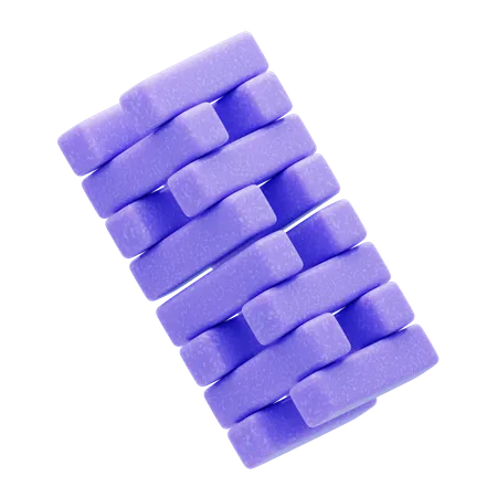 Pile de couches de résine plastique violette  3D Icon